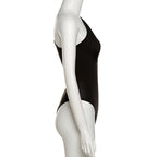 Solid One shoulder Hollow Out Bodysuit