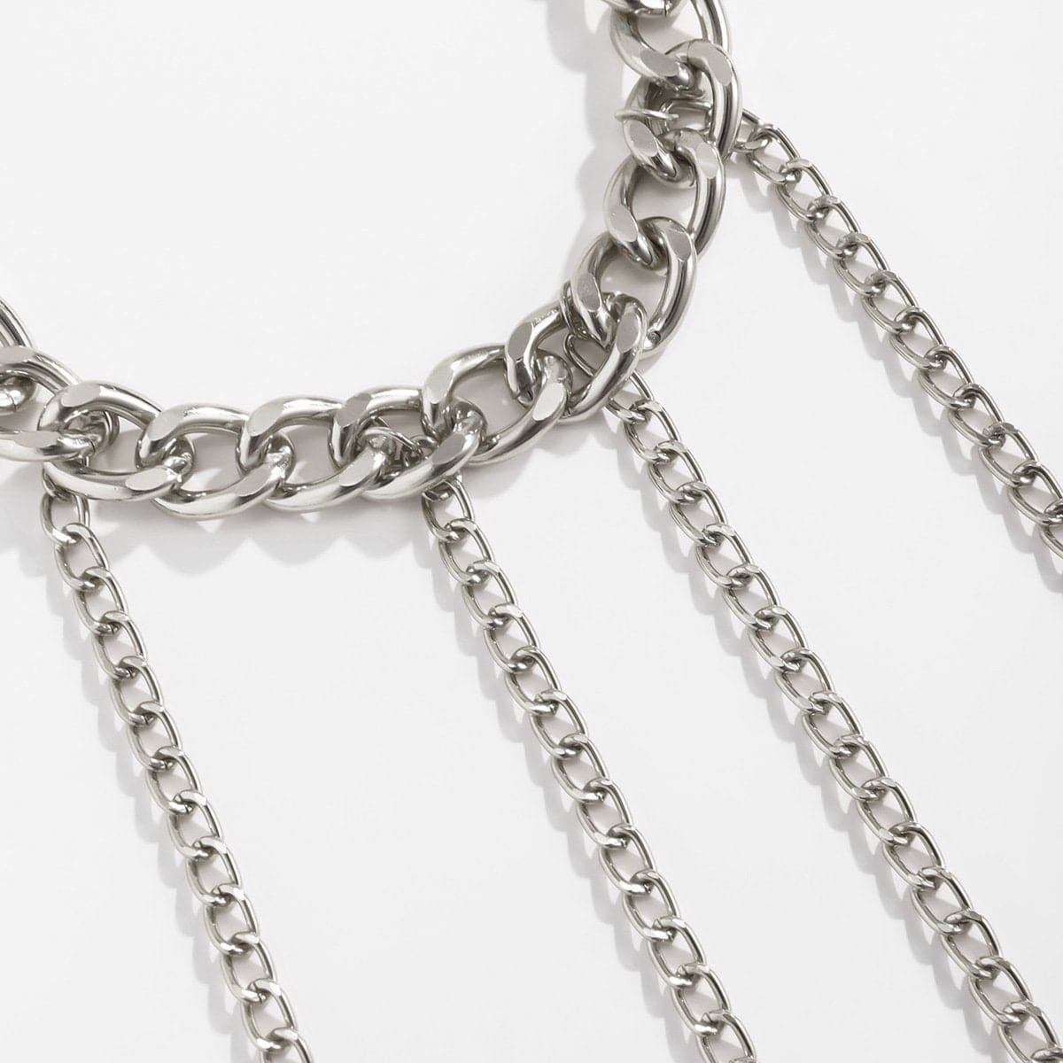 Cuban tassels metal chain choker necklace  | Festival Outfits Women