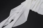 Long sleeve off shoulder ruched bowknot backless ruffle mini dress