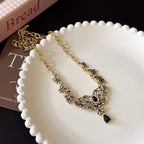 Butterfly pendant rhinestone necklace  | Festival Outfits Women