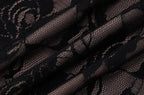 Long sleeve v neck lace contrast patchwork mini dress