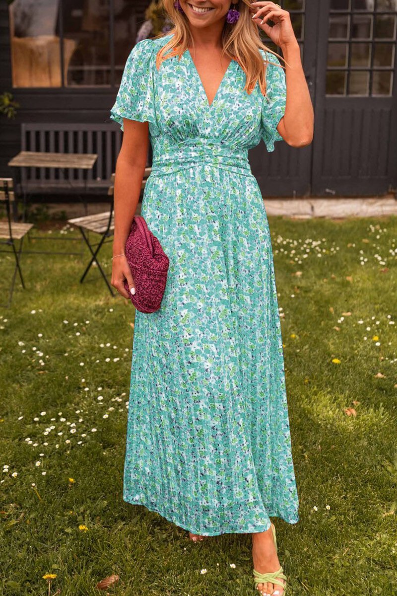 Trinity Minimalist Long Dress with V Neckline Designer Edit