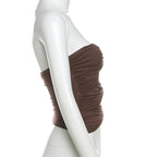 Sweetheart neck hollow out tube cut out top  | Festival Outfits Women