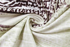 Contrast print ruched long sleeve maxi dress