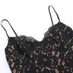 Lace patchwork v neck backless cami maxi dress  | Festival Outfits Women