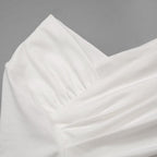 Ruched off shoulder solid irregular top  | Festival Outfits Women