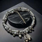 Layered faux pearl pendant choker necklace  | Festival Outfits Women