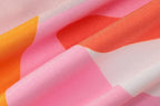 Sleeveless contrast print slit backless self tie hollow out midi dress