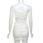 Halter flower applique mesh mini dress  | Festival Outfits Women