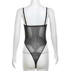 Patchwork v neck lace contrast bodysuit  | Festival Outfits Women