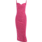 Textured solid cowl neck zip-up slit cami midi dress