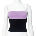 Contrast backless 2-way tube top  | Festival Outfits Women