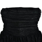 Ruched backless glitter mesh tube mini dress  | Festival Outfits Women