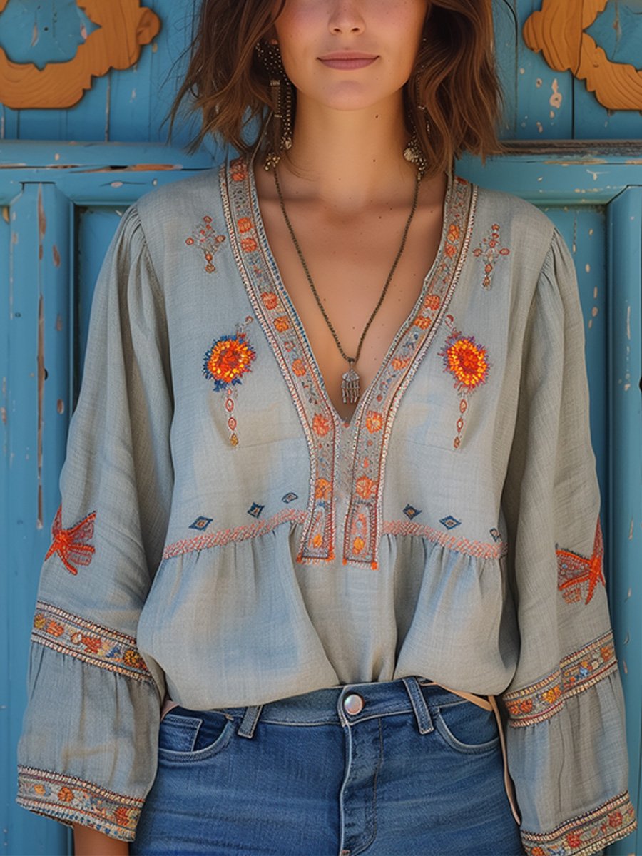 | Women’s Embroidered Blouse