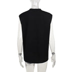 Sleeveless crewneck print top  | Festival Outfits Women