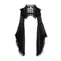 Long flared sleeve lace ruffle shrug top  | Festival Outfits Women