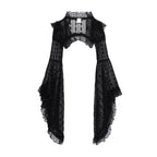 Long flared sleeve lace ruffle shrug top  | Festival Outfits Women