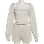 Long sleeve shrug short pant set  | Festival Outfits Women