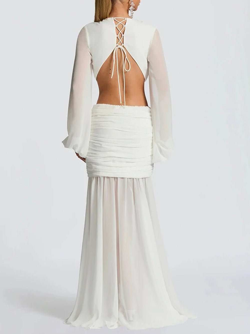 Juliana Deep-V Cutout Maxi Dress