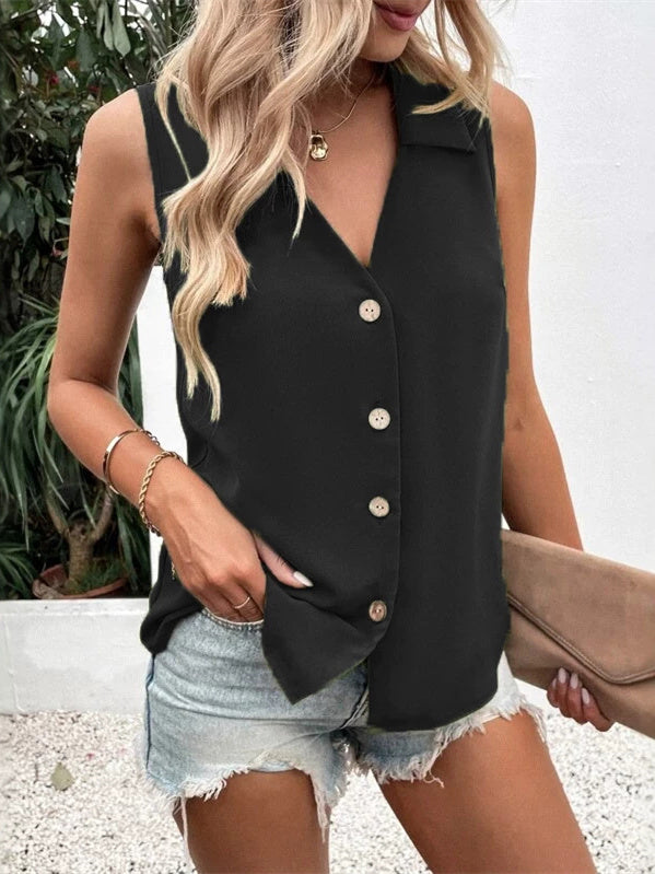 Solid Color 3D Pleated Spaghetti Strap Tank Top