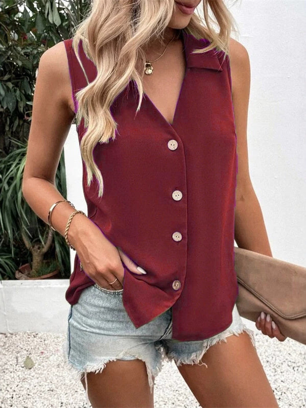 Solid Color 3D Pleated Spaghetti Strap Tank Top