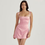 Balancing Satin Mini Dress