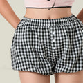 Kawaii Plaid Pumpkin Lounge Short