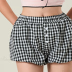 Kawaii Plaid Pumpkin Lounge Short