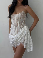 Kaylee Off Shoulder Strapless Mini Dress