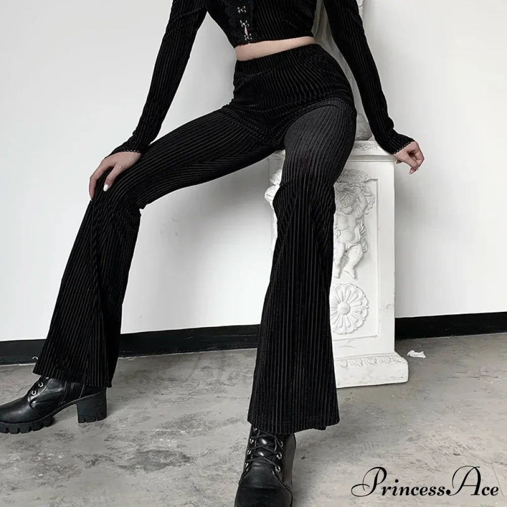 Knit Denim Three Pocket Casual Cargo Women's Wear Waist Pants