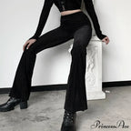 Knit Denim Three Pocket Casual Cargo Women's Wear Waist Pants