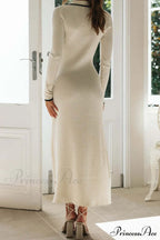 Knit Dress with Lapel