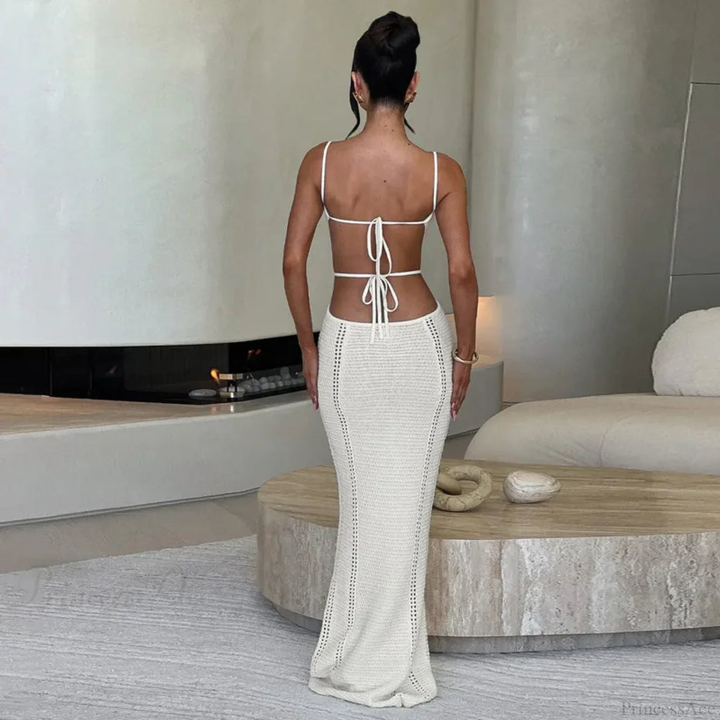 Knitted Elegant Maxi Vacation Dress
