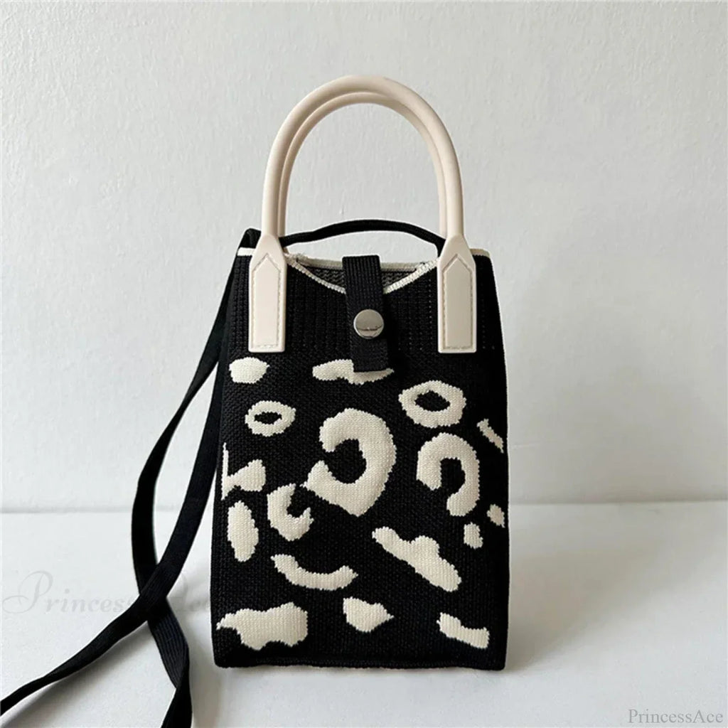 Knitted Mobile Phone Mini Fashion Crossbody Handbag