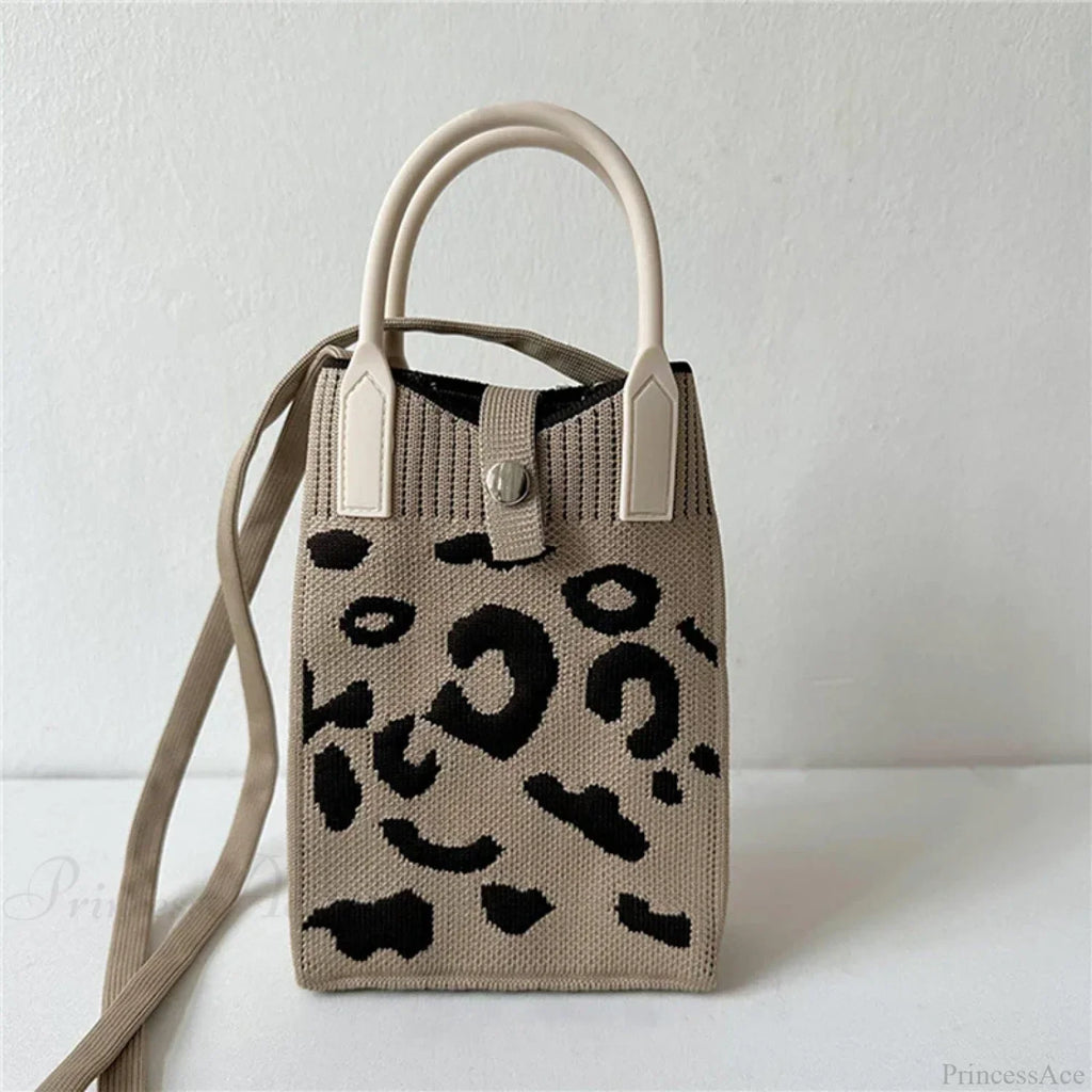 Knitted Mobile Phone Mini Fashion Crossbody Handbag