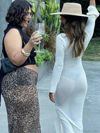 Knitted See Through Maxi Vacation Dress