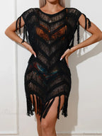 Knitted Tassel Bikini Cover Up