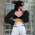 Knitted Ultra Short Sweater Cardigan Coat