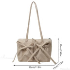 Korean Bow Nylon Foldable Shoulder Bag