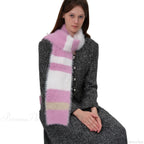 Korean Style Soft Warm Stripe Knitted Scarf for Autumn/Winter