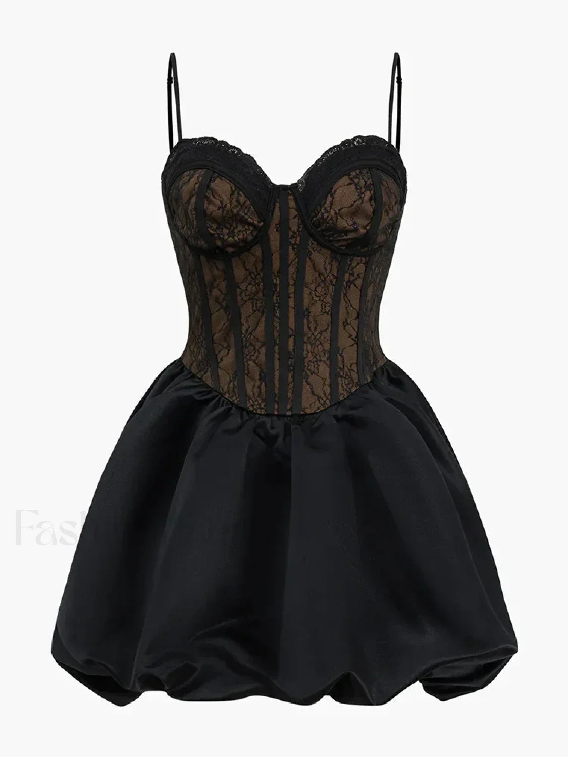 Lace Bandage Sheer Mini Dress
