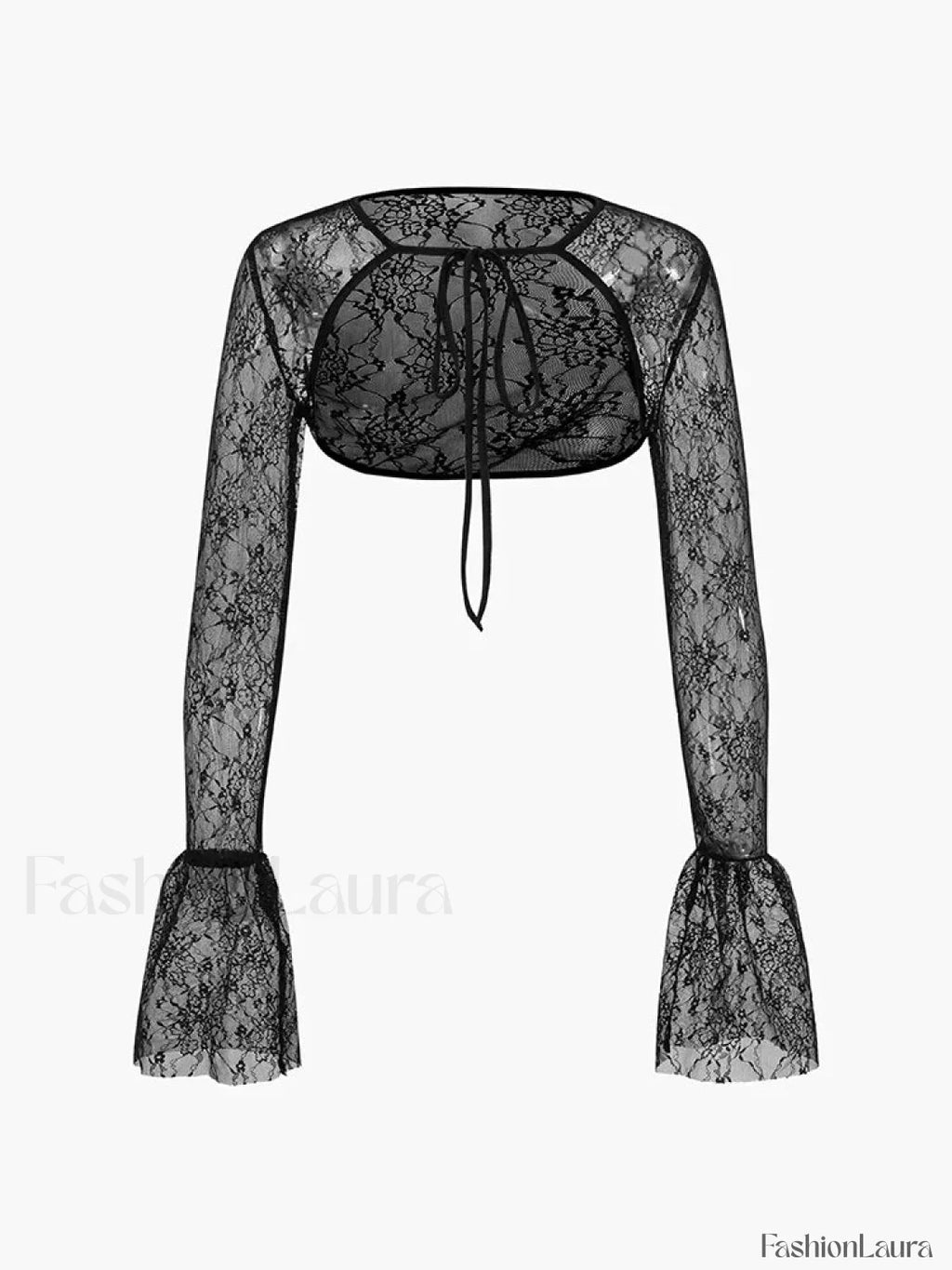 Lace Bandage See-Through Mini Dress