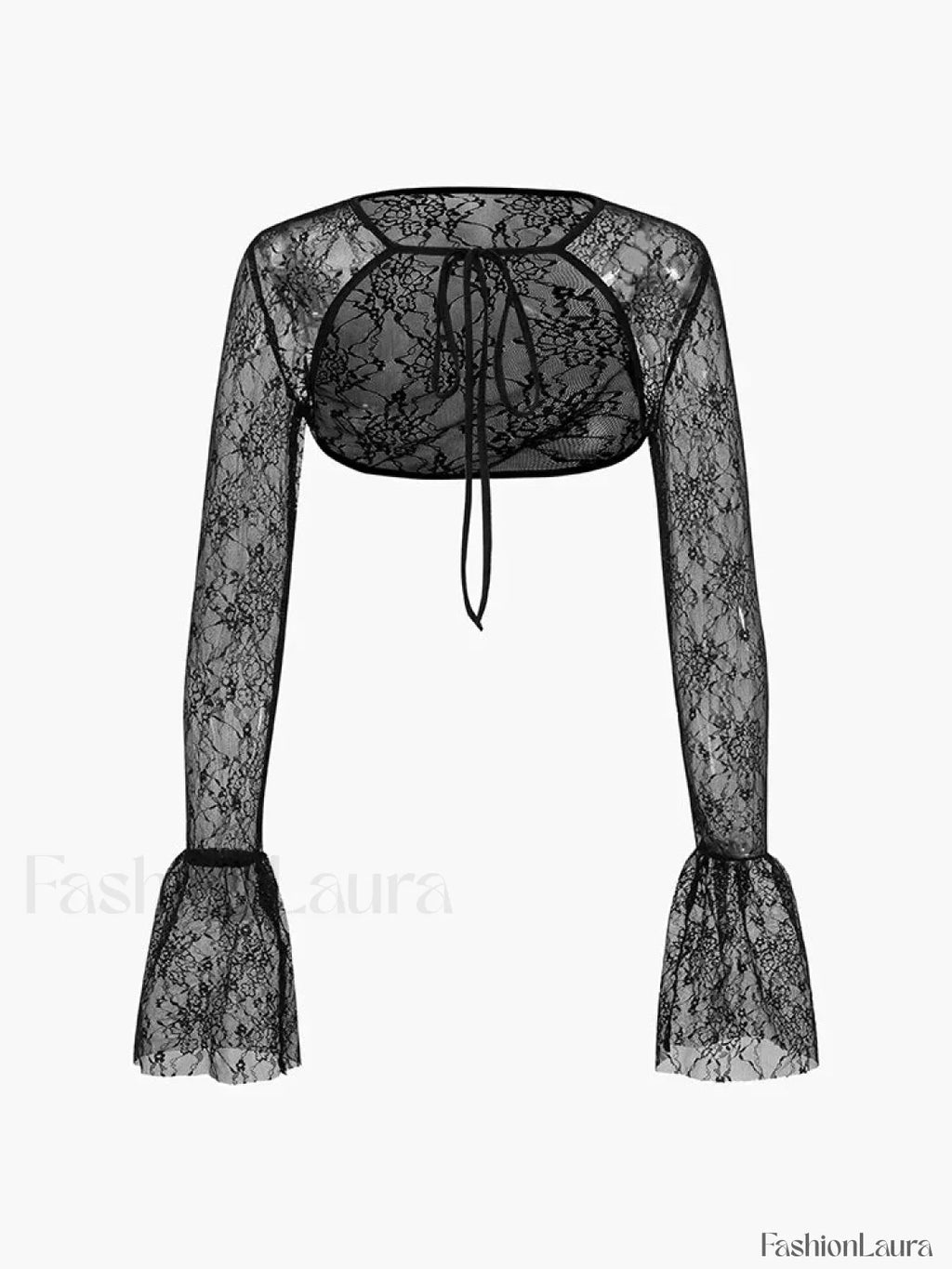 Lace Bandage Sheer Mini Dress