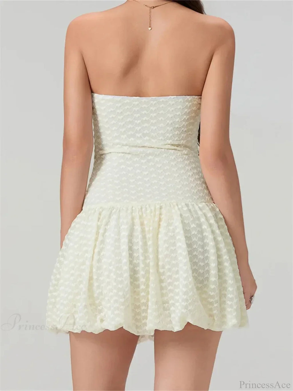 Lace Bow Off-Shoulder Mini Dress