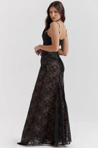 Autumn Elevated Lace Bodycon Long Dress for Women Premium Wardrobe Essential