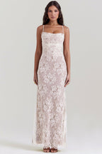 Autumn Elevated Lace Bodycon Long Dress for Women Premium Wardrobe Essential