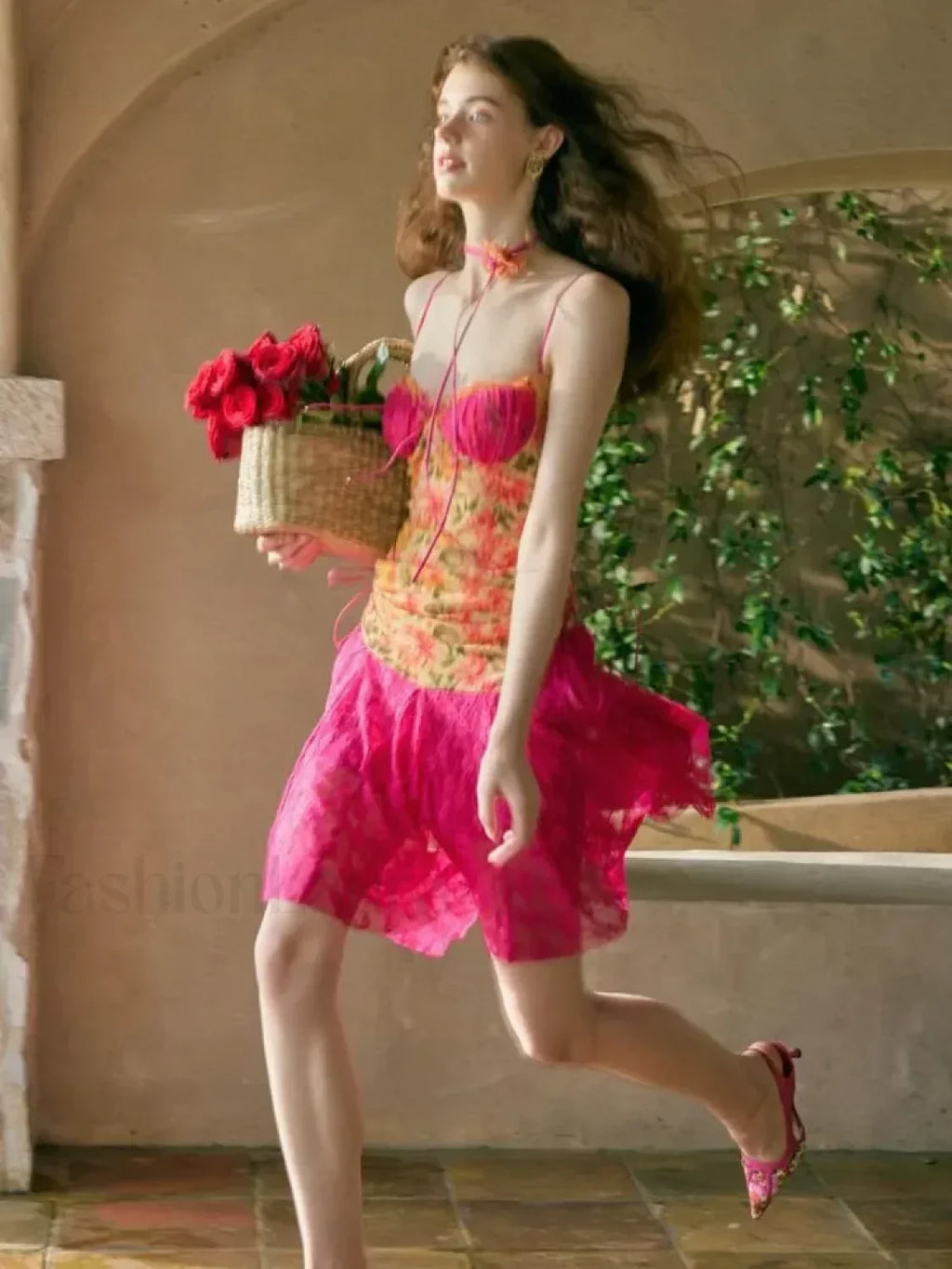 Multi Lace Patchwork Bodycon Floral Dress