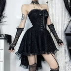 Lace Patchwork Corset Mini Dress