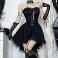 Lace Patchwork Corset Mini Dress
