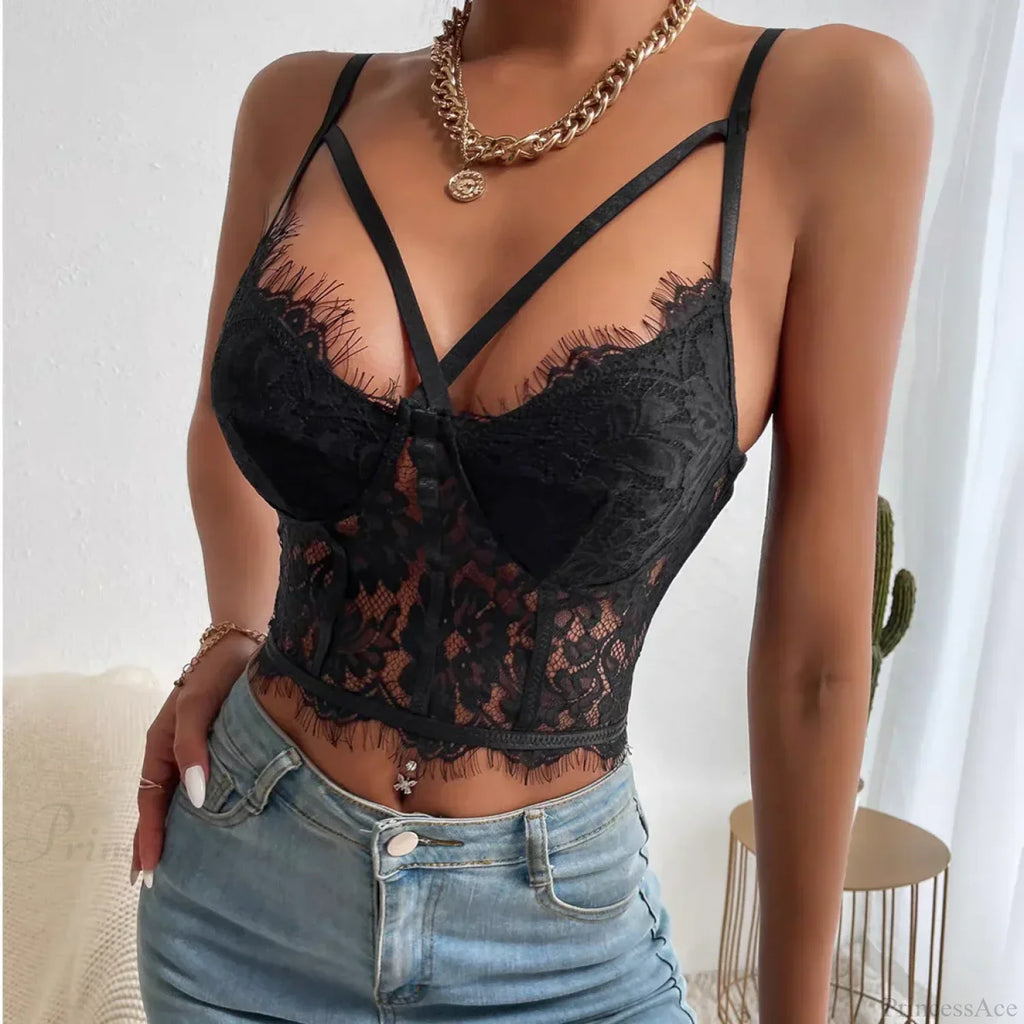 Lace Perspective Spice Girls Halter Corset Top
